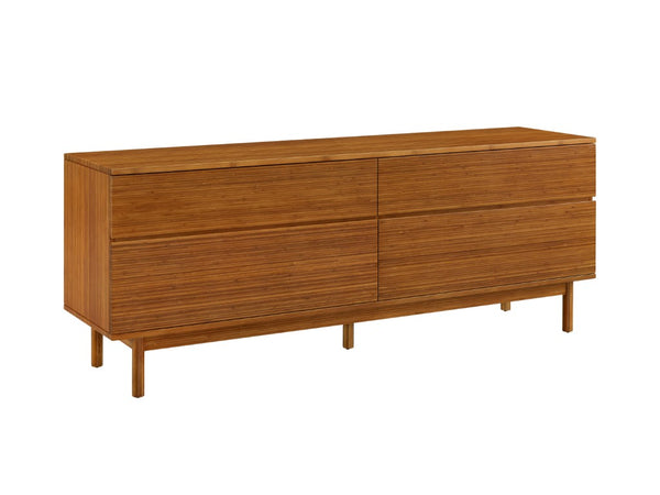 Greenington Ventura Solid Moso Bamboo Four Drawer Double Dresser with Dovetail Storage GVA0006AM
