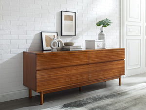 Greenington Ventura Solid Moso Bamboo Four Drawer Double Dresser with Dovetail Storage GVA0006AM