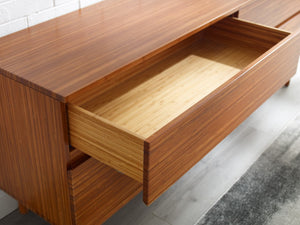 Greenington Ventura Solid Moso Bamboo Four Drawer Double Dresser with Dovetail Storage GVA0006AM
