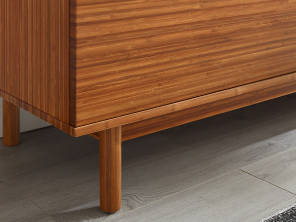 Greenington Ventura Solid Moso Bamboo Four Drawer Double Dresser with Dovetail Storage GVA0006AM