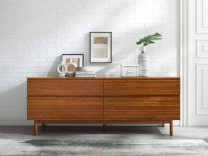 Greenington Ventura Solid Moso Bamboo Four Drawer Double Dresser with Dovetail Storage GVA0006AM