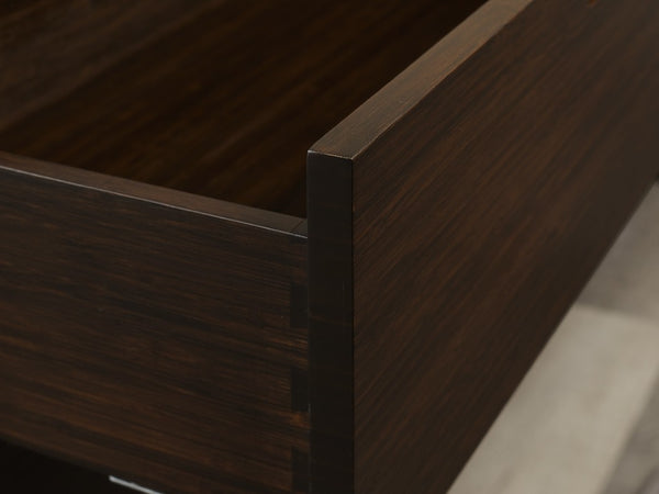 Greenington Weston Solid Bamboo Nightstand Mid-century Bedside with Soft-close Drawer Open Shelf GW0003BL