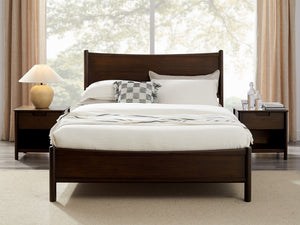 Greenington Weston Solid Bamboo Nightstand Mid-century Bedside with Soft-close Drawer Open Shelf GW0003BL