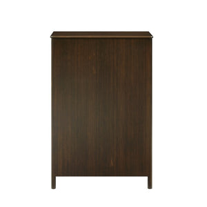 Greenington Weston Five Drawer Solid Bamboo Chest Mid-century Bedroom Storage Black Walnut GW0004BL