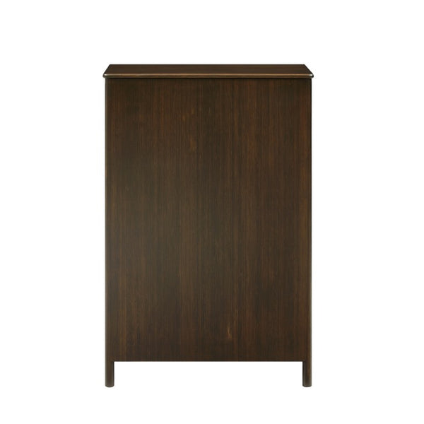 Greenington Weston Five Drawer Solid Bamboo Chest Mid-century Bedroom Storage Black Walnut GW0004BL