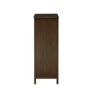Greenington Weston Five Drawer Solid Bamboo Chest Mid-century Bedroom Storage Black Walnut GW0004BL