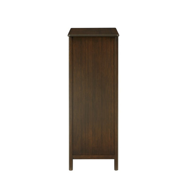 Greenington Weston Five Drawer Solid Bamboo Chest Mid-century Bedroom Storage Black Walnut GW0004BL