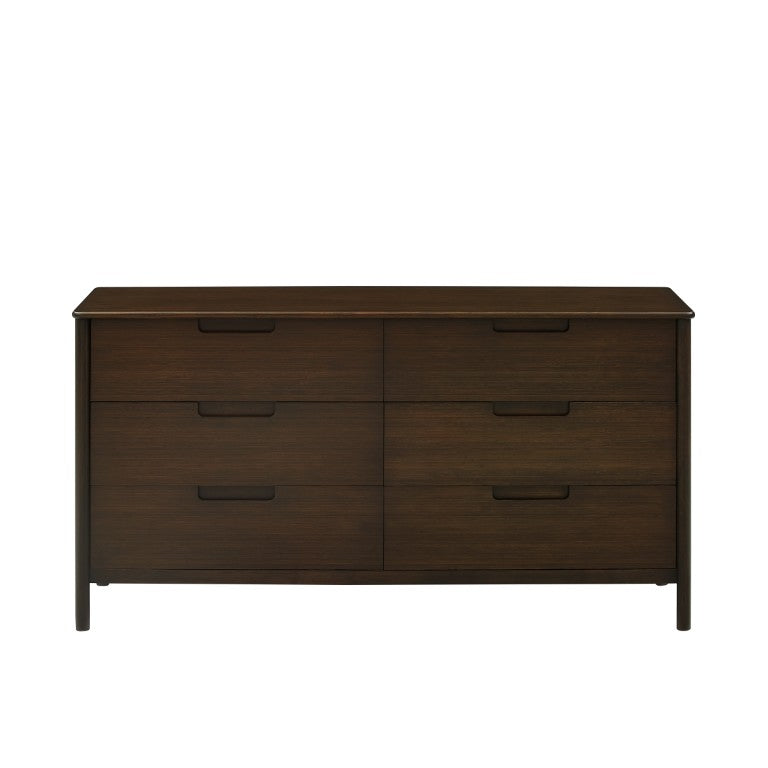 Greenington Weston Six Drawer Solid Bamboo Dresser Mid-century Modern Bedroom Storage GW0005BL
