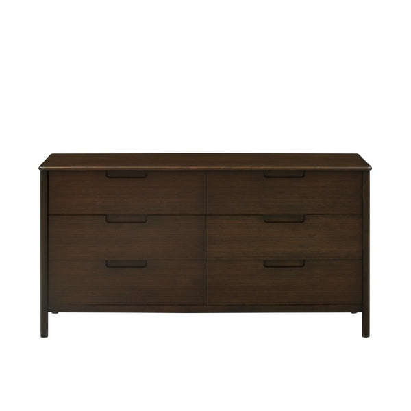 Greenington Weston Six Drawer Solid Bamboo Dresser Mid-century Modern Bedroom Storage GW0005BL