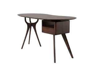 Greenington Wynn Solid Bamboo Writing Desk with Floating Drawer and Open Shelf for Home Office Black Walnut GWN001BL