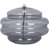 Robert Abbey Horizon Table Lamp Modern Brass Finish w/ Smoke Gray Glass Oyster Linen Shade