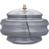 Robert Abbey Horizon Accent Lamp Modern Brass Finish w/ Smoke Gray Glass Oyster Linen Shade