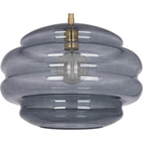 Robert Abbey Horizon Pendant Modern Brass Finish w/ Smoke Gray Glass Smoke Gray Glass