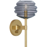 Robert Abbey Horizon Wall Sconce Modern Brass Finish w/ Smoke Gray Glass Smoke Gray Glass