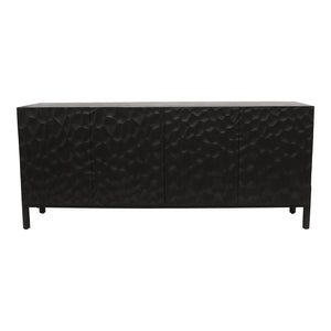 Moe's Home Misaki Sideboard – Elegant Solid Oak Design With Intricate Hand-carved Detailing For Modern Spaces Black Solid Oak Legs,Mdf Gz-1152-02