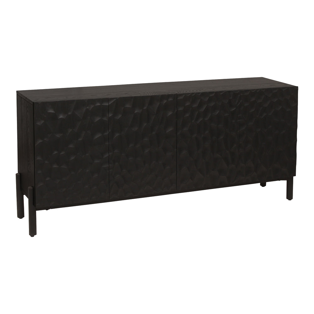 Moe's Home Misaki Sideboard – Elegant Solid Oak Design With Intricate Hand-carved Detailing For Modern Spaces Black Solid Oak Legs,Mdf Gz-1152-02