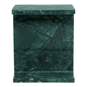 Moe's Home Tullia Accent Table - Modern Marble Design With I-beam Form For Stylish Home Décor And Elegance Green Forest Green Marble Gz-1153-27