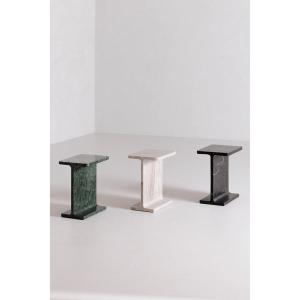 Moe's Home Tullia Accent Table - Modern Marble Design With I-beam Form For Stylish Home Décor And Elegance Green Forest Green Marble Gz-1153-27
