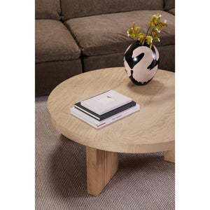 Moe's Home Oregon Round Coffee Table - Stunning Burl Wood Design With Art Deco Flair And Durable Construction Brown Burl Wood Veneer,Birch Frame Gz-1154-21-0