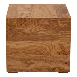 Moe's Home Nash Side Table - Retro-revival Design With Unique Burl Wood Veneer And Birch Frame For Modern Spaces Brown Burl Wood Veneer,Birch Frame Gz-1157-03