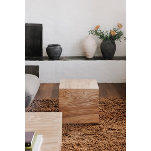 Moe's Home Nash Side Table - Retro-revival Design With Unique Burl Wood Veneer And Birch Frame For Modern Spaces Brown Burl Wood Veneer,Birch Frame Gz-1157-03