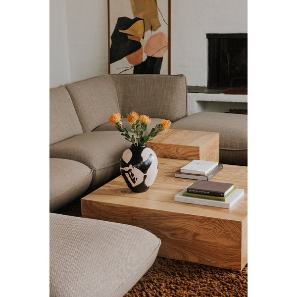 Moe's Home Nash Side Table - Retro-revival Design With Unique Burl Wood Veneer And Birch Frame For Modern Spaces Brown Burl Wood Veneer,Birch Frame Gz-1157-03