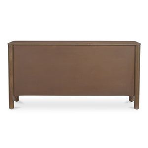 Moe's Home Wiley 3 Drawer Sideboard - Elegant Modern Design With Timeless Charm & Sustainable Mango Wood Craftsmanship Brown Mango Wood,Mango Wood Veneer Over Mdf Back And Drawer Bottom Gz-1164-03