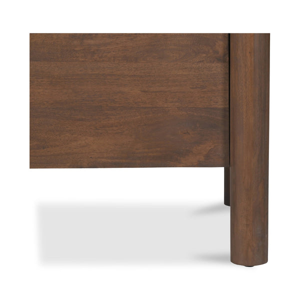 Moe's Home Wiley 3 Drawer Sideboard - Elegant Modern Design With Timeless Charm & Sustainable Mango Wood Craftsmanship Brown Mango Wood,Mango Wood Veneer Over Mdf Back And Drawer Bottom Gz-1164-03