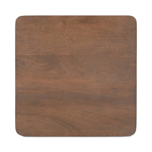 Moe's Home Wiley Side Table - Modern Shaker Design With Scalloped Edges, Sustainable Mango Wood Elegance Brown Mango Wood Gz-1166-03