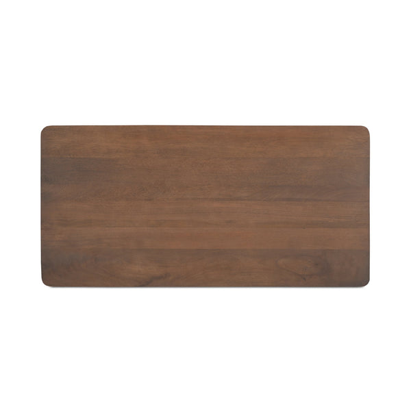 Moe's Home Wiley Coffee Table - Elegant Mango Wood Design With Scalloped Edges And Modern Shaker Style Charm Brown Mango Wood Gz-1167-03