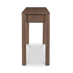 Moe's Home Wiley Console Table - Elegant Shaker Design With Geometric Curves And Intricate Scalloped Details Brown Mango Wood,Mango Wood Veneer Over Mdf Back And Drawer Bottom Gz-1168-03