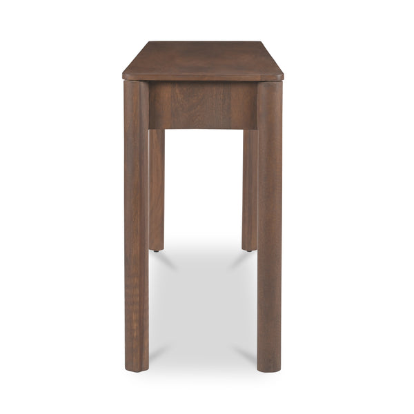 Moe's Home Wiley Console Table - Elegant Shaker Design With Geometric Curves And Intricate Scalloped Details Brown Mango Wood,Mango Wood Veneer Over Mdf Back And Drawer Bottom Gz-1168-03