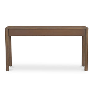 Moe's Home Wiley Console Table - Elegant Shaker Design With Geometric Curves And Intricate Scalloped Details Brown Mango Wood,Mango Wood Veneer Over Mdf Back And Drawer Bottom Gz-1168-03