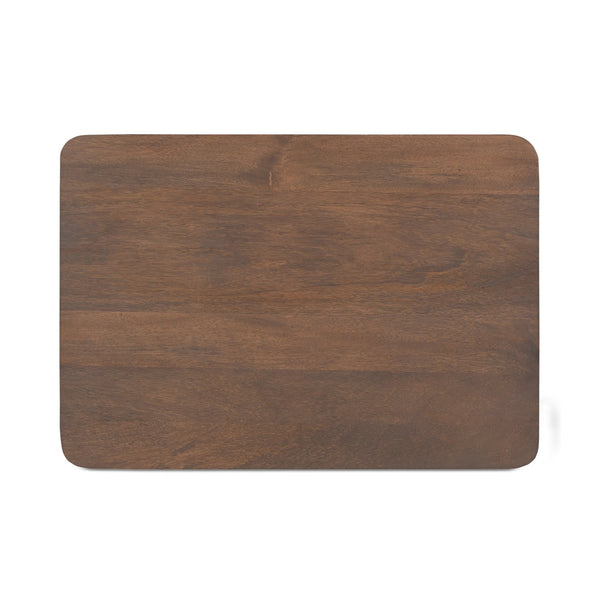 Moe's Home Wiley Nightstand: Modern Shaker Design With Elegant Curves, Scalloped Edges & Brass Hardware Finish Brown Mango Wood,Mango Wood Veneer Over Mdf Back And Drawer Bottom Gz-1171-03