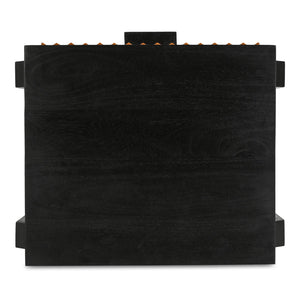 Moe's Home Hayden Nightstand - Elegant Mango Wood Design With Leather Front And Soft-close Drawers For Storage Brown Mango Wood Frame & Case,Top Grain Goat Leather Pasted On Mdf Drawer Front Gz-1179-03