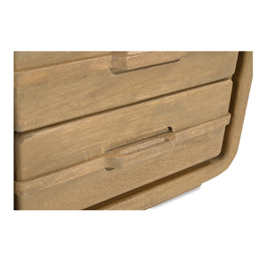 Moe's Home Lennon Nightstand: Mid-century Modern Design With Spacious Drawers And Sustainable Mango Wood Elegance Brown Mango Wood Frame,Case & Back,Ball Bearing Side Mounted Glides Gz-1180-21