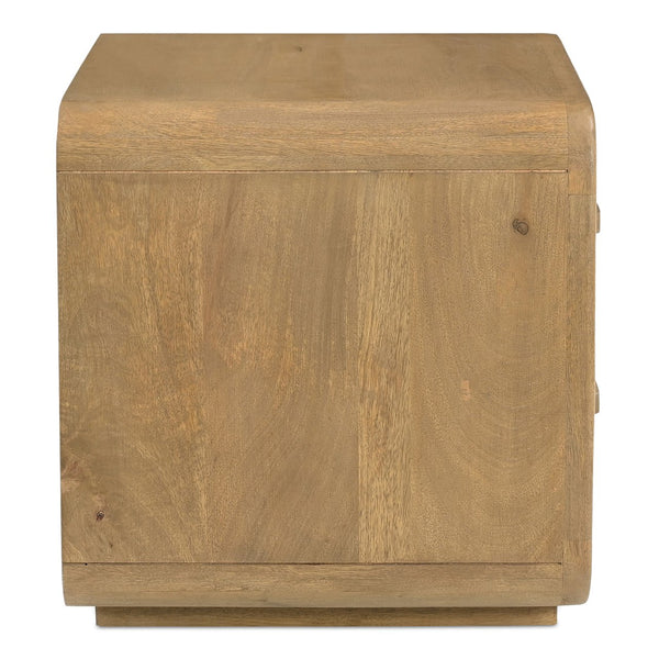 Moe's Home Lennon Nightstand: Mid-century Modern Design With Spacious Drawers And Sustainable Mango Wood Elegance Brown Mango Wood Frame,Case & Back,Ball Bearing Side Mounted Glides Gz-1180-21