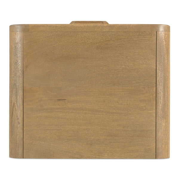 Moe's Home Lennon Nightstand: Mid-century Modern Design With Spacious Drawers And Sustainable Mango Wood Elegance Brown Mango Wood Frame,Case & Back,Ball Bearing Side Mounted Glides Gz-1180-21