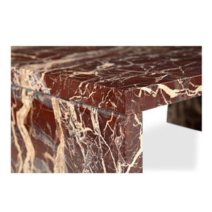 Moe's Home Rosa Coffee Table - Stunning Rosso Marble Design With Bold Gold Veining For Elegant Living Spaces Red Rosso Levanto Marble,Iron Gz-1182-06-0