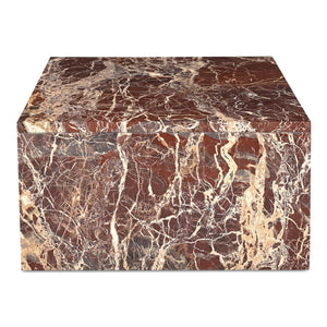 Moe's Home Rosa Coffee Table - Stunning Rosso Marble Design With Bold Gold Veining For Elegant Living Spaces Red Rosso Levanto Marble,Iron Gz-1182-06-0