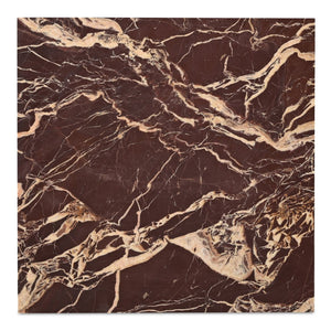 Moe's Home Rosa Coffee Table - Stunning Rosso Marble Design With Bold Gold Veining For Elegant Living Spaces Red Rosso Levanto Marble,Iron Gz-1182-06-0