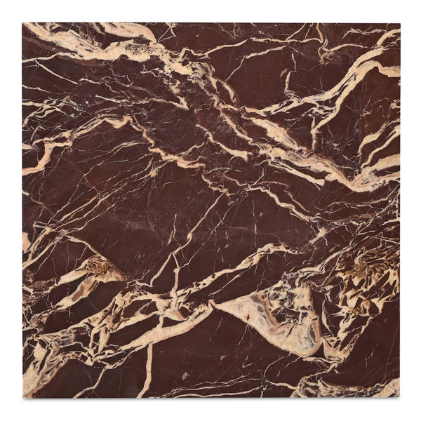 Moe's Home Rosa Coffee Table - Stunning Rosso Marble Design With Bold Gold Veining For Elegant Living Spaces Red Rosso Levanto Marble,Iron Gz-1182-06-0