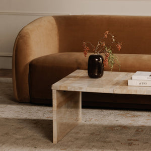 Moe's Home Rosa Coffee Table - Stunning Rosso Marble Design With Bold Gold Veining For Elegant Living Spaces Multicolor Italian Beige Travertine Marble,Italian Panther Stone Gz-1182-37-0