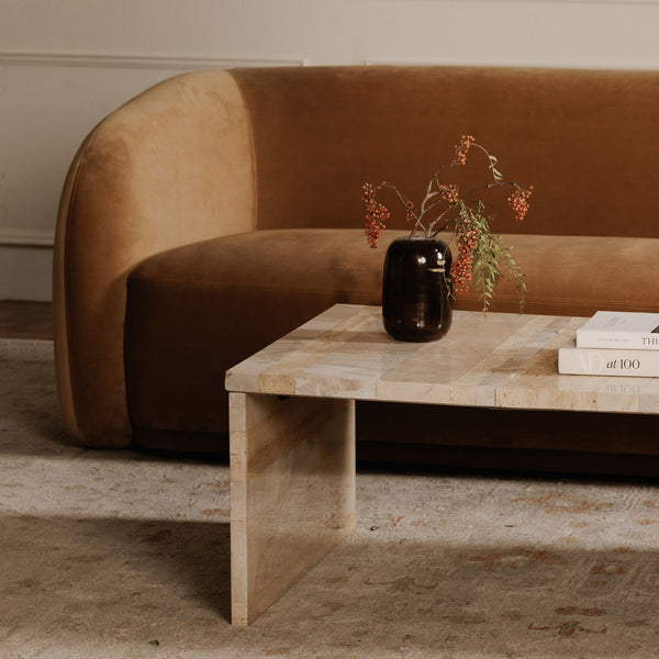 Moe's Home Rosa Coffee Table - Stunning Rosso Marble Design With Bold Gold Veining For Elegant Living Spaces Multicolor Italian Beige Travertine Marble,Italian Panther Stone Gz-1182-37-0