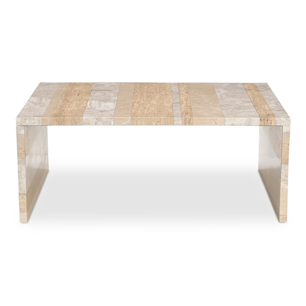 Moe's Home Rosa Coffee Table - Stunning Rosso Marble Design With Bold Gold Veining For Elegant Living Spaces Multicolor Italian Beige Travertine Marble,Italian Panther Stone Gz-1182-37-0