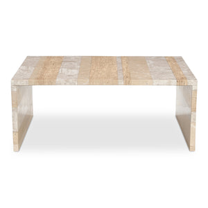 Moe's Home Rosa Coffee Table - Stunning Rosso Marble Design With Bold Gold Veining For Elegant Living Spaces Multicolor Italian Beige Travertine Marble,Italian Panther Stone Gz-1182-37-0