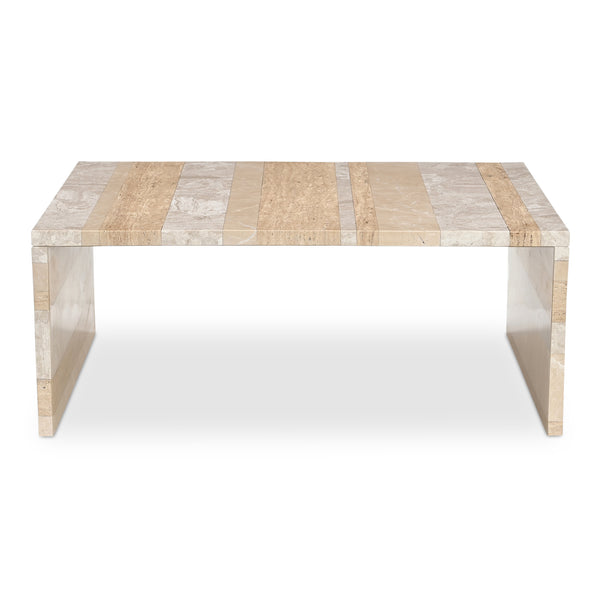 Moe's Home Rosa Coffee Table - Stunning Rosso Marble Design With Bold Gold Veining For Elegant Living Spaces Multicolor Italian Beige Travertine Marble,Italian Panther Stone Gz-1182-37-0