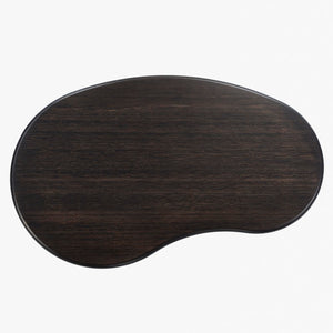 Greenington Zephyr Solid Bamboo Coffee Table Sculptural Organic Shape for Modern Living Rooms Caviar GZ001B