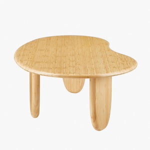 Greenington Zephyr Solid Bamboo Coffee Table Sculptural Organic Design for Modern Living Rooms Wheat GZ001WH