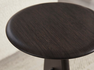 Greenington Zephyr Solid Bamboo Side Table Sculptural Minimalist Accent for Modern Living Spaces Caviar GZ002B